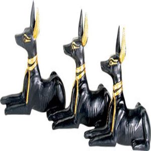 Ebros 3 Inch Long Sitting Anubis Magnet Set Of 3 Pieces Refrigerator Magnet Dark Lord Anubis Collectible