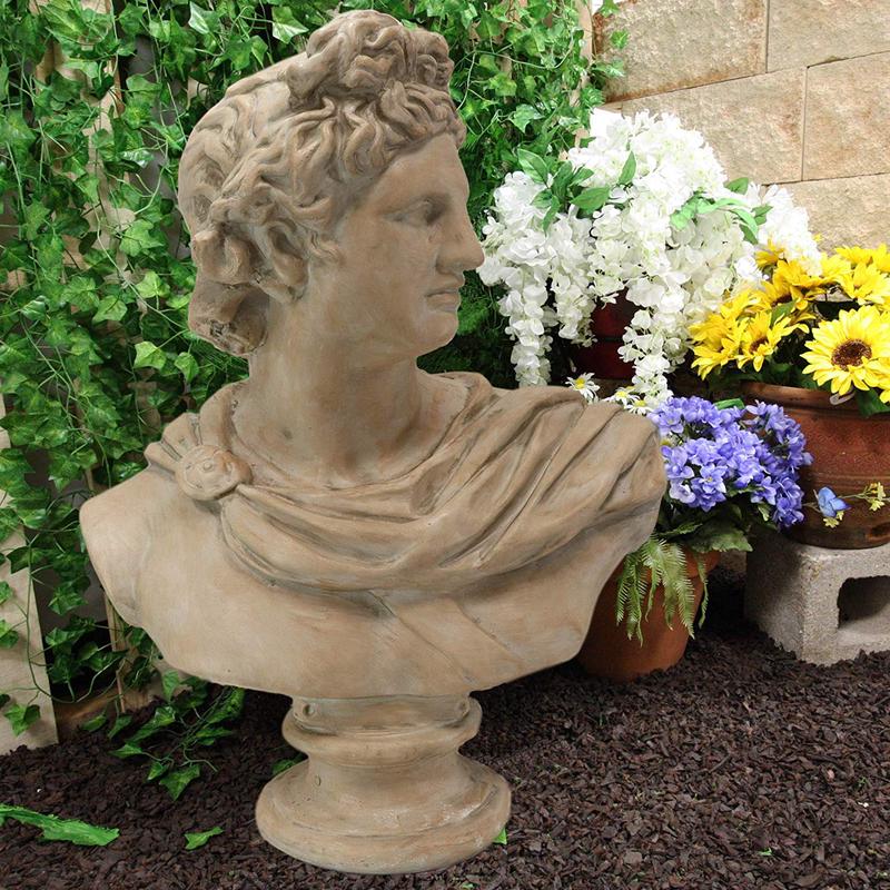 Ebros 32" H Large Ancient Classical Greek Roman God Apollo Belvedere Head Bust