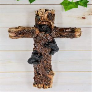 Ebros Rustic Western 3 Playful Climbing Black Bears Wall Cross Decor 14.25" H