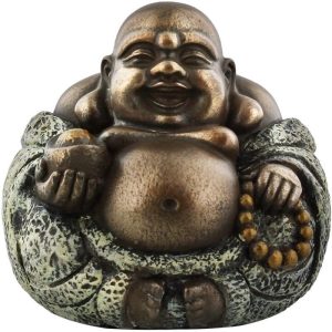 Small Happy Buddha Luck And Wealth Sculpture Statue Bodhisattva Enlightenment