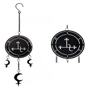 Dark Wicca Occultism Seal of Lilith Moon Sigil Spiral Wall Hanging Decoration
