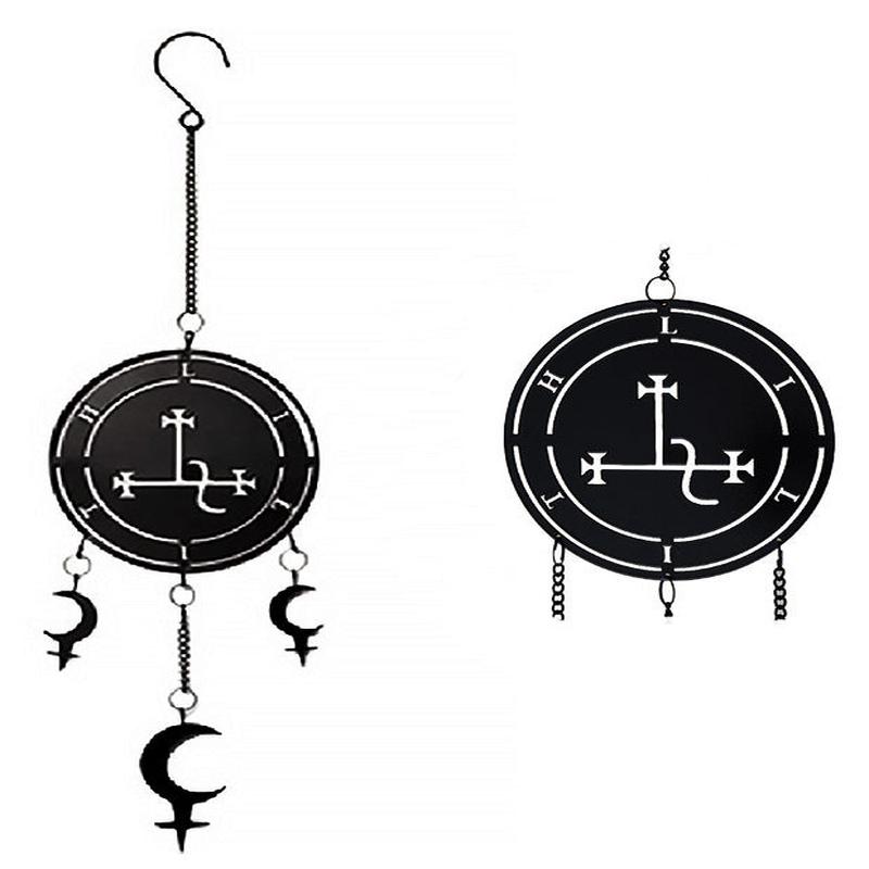 Dark Wicca Occultism Seal of Lilith Moon Sigil Spiral Wall Hanging Decoration