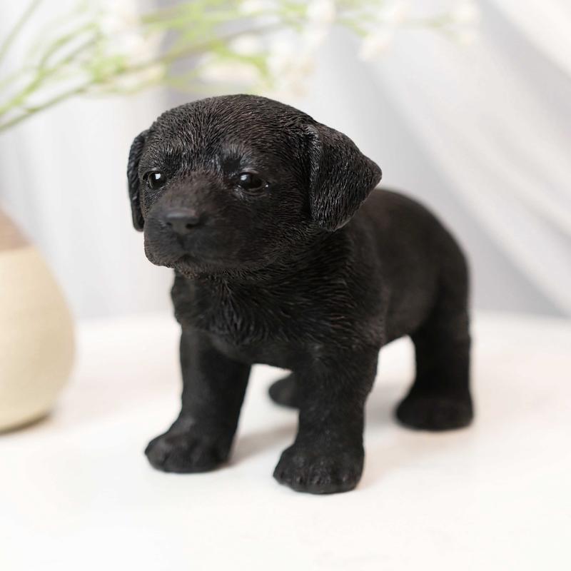 Ebros 6.25"L Realistic Chocolate Labrador Puppy Resin Figurine