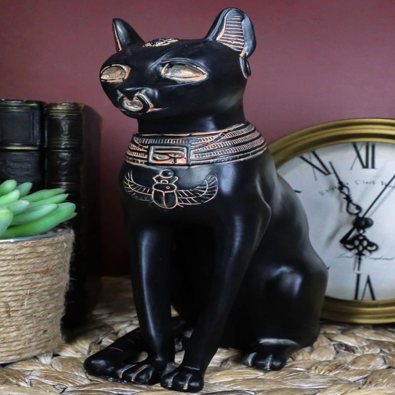 Ebros Ancient Egyptian Goddess Bastet Statue in Rustic Clay Finish Figurine