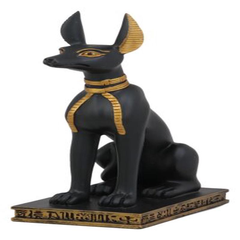 Ebros Ancient Egyptian Sitting Anubis in Jackal Dog Form Statue 9.25" Tall Anpu God of Afterlife Mummification and The Dead Collectible As Historical Cultural Heritage Academic Figurine