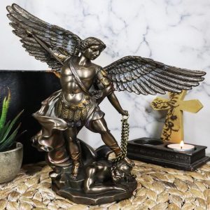 Ebros Archangel Saint Michael Trampling Satan Statue 9.25"H Guido Reni Inspired