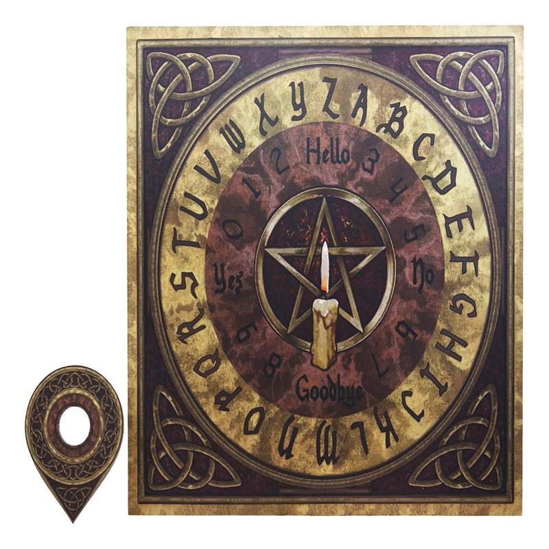 Ebros Celtic Pentagram Illustrated Ouija Talking Spirit Board Game with Planchette 15" by 15" Witchcraft Dark Arts by Lisa Parker Gaming Fun Novelty Gift 6th Sense Supernatural Arts