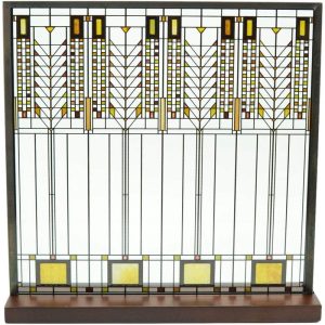 Ebros Frank Lloyd Wright Tree of Life Stained Glass 11.5" x 9.5" Desktop Plaque
