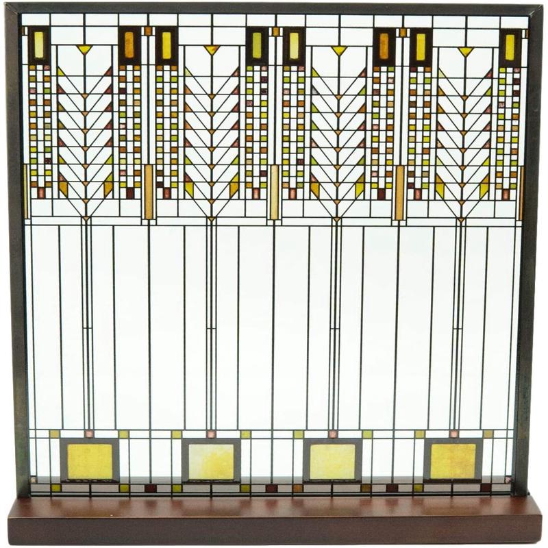 Ebros Frank Lloyd Wright Tree of Life Stained Glass 11.5" x 9.5" Desktop Plaque