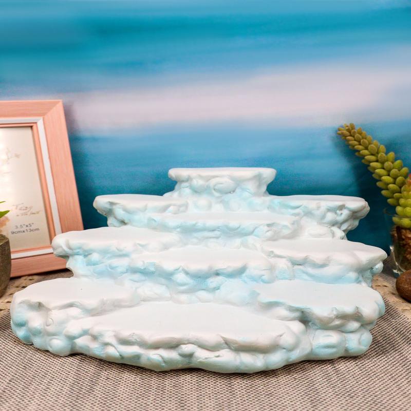 Ebros Heavenly Sky Clouds Terrace Castle Display Stand Figurine For Miniatures