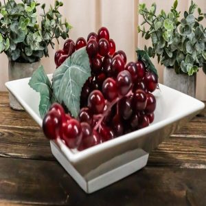 Ebros Pack Of 2 Kitchen And Dining Modern Contemporary Design Porcelain Square Bowls 35 Ounces 8.5"Diameter