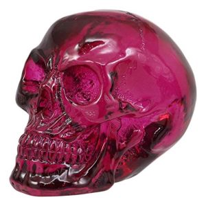 Ebros Purple Translucent Witching Hour Gazing Skull Miniature Figurine 2.5" Long
