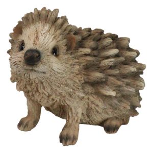 Realistic Faux Driftwood Finish Wild Spiny Mammal Hedgehog Animal Figurine 9"L