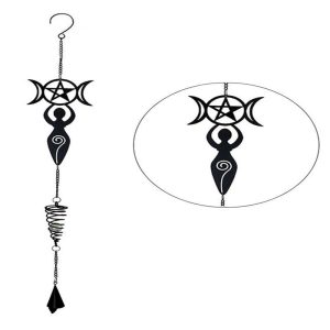 Wicca Celtic Goddess Danu Triple Moon Goddess Spiral Wall Hanging Decoration