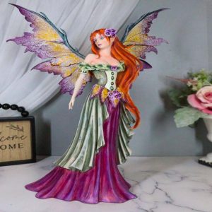Amy Brown Large Summer Fairy Queen With Flower Adornment Statue Garden Fairies