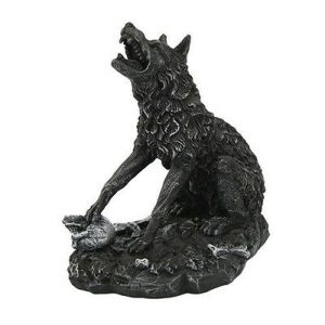 Ebros 6.5 Inch Howling Werewolf with Crushed Skull Statue Figurine