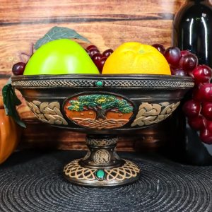 Ebros Ancient Celtic Tree of Life Offering Bowl Figurine 8.5"H Celtic Knotwork