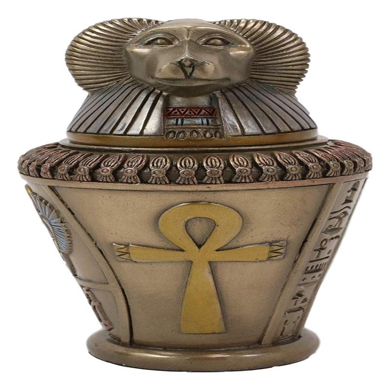 Ebros Ancient Egyptian Gods and Deities Hapi Canopic Jar Urn Statue 5.75" H