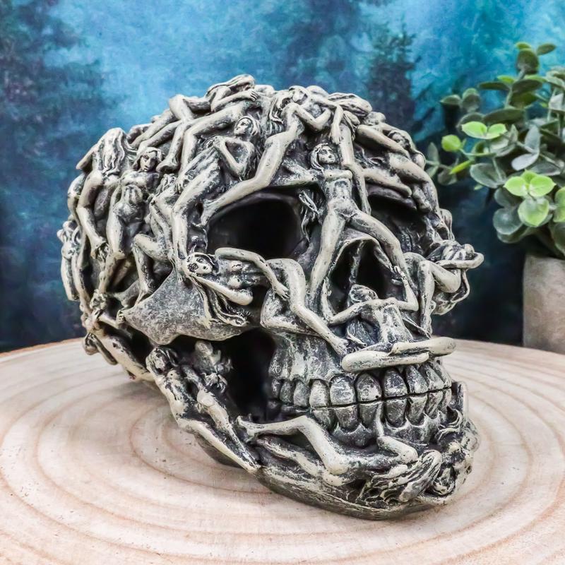 Ebros Aphrodite Curse Voodoo Erotic Female Ghosts Skull Statue Ossuary Skull Of Tantric Lovers Decorative Figurine 7.5"L