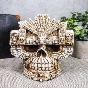 Ebros Aztec Empire Emperor Montezuma Skull Statue Tenochtitlan King Moctezuma