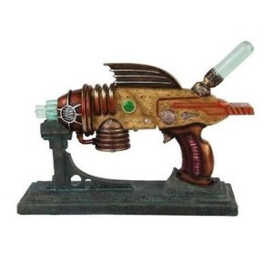 Ebros 12 Inch Steampunk Themed Hand Gun with Stand Statue Figurine
