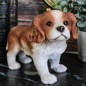 Ebros Adorable Cavalier King Charles Spaniel Puppy Dog Breed Statue 6.25" Long