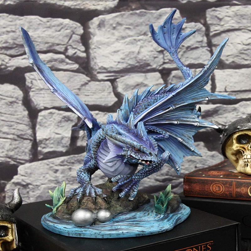 Ebros Adult Mother Water Dragon Wyrmling Collectible Statue 10.25" Long Figurine