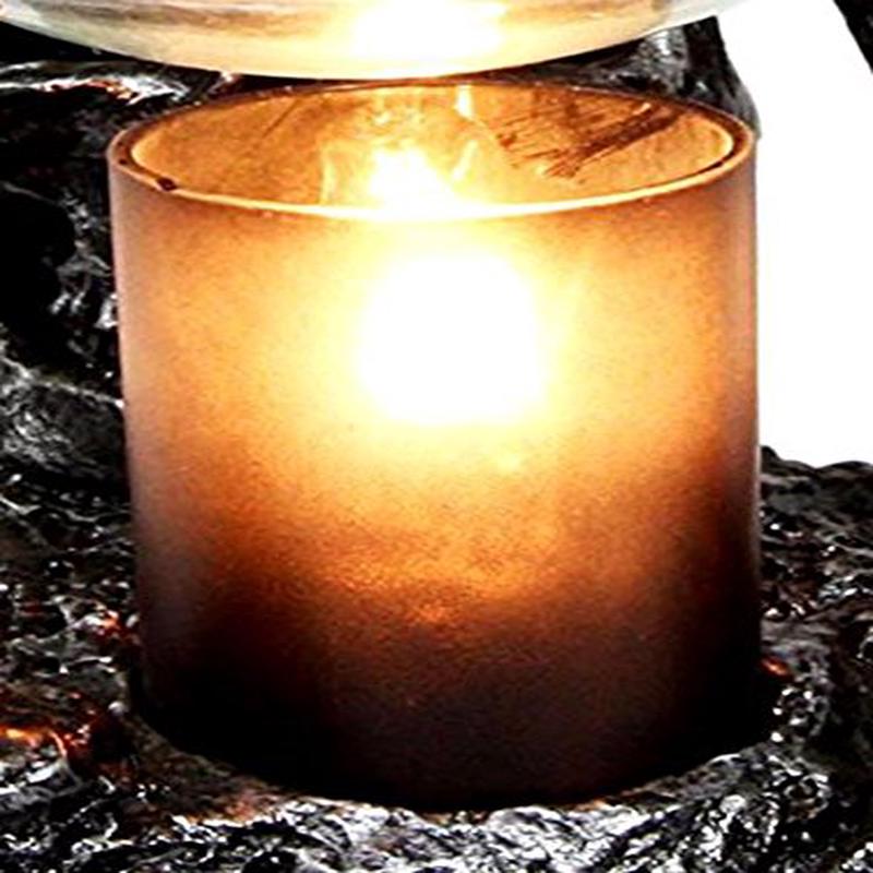 Ebros Black Glass Cylinder Replacement For Oil Warmer Heating Bulbs