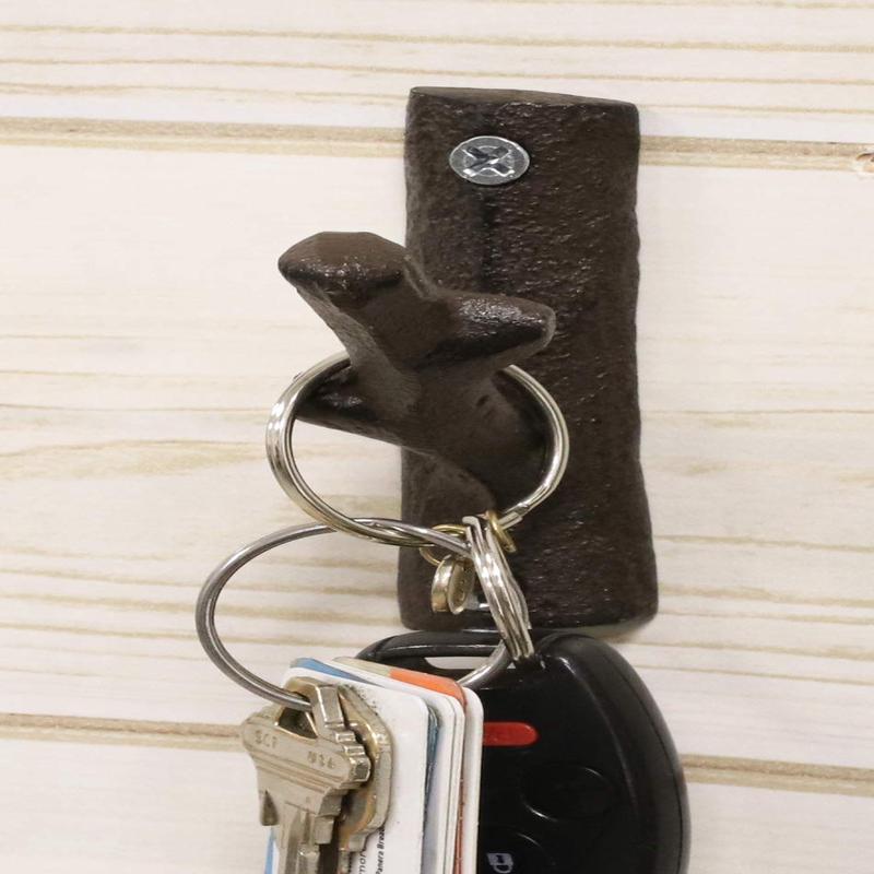 Ebros Cast Iron Rustic Western Country Tree Branch Twig Wall Hanger Hook Decor Accent Hangers for Coats Hats Leashes Backpacks Keys Decorative Organizer On Mudroom Main Entrance Walls (4)