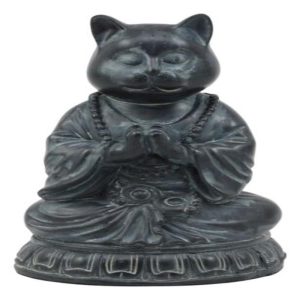 Ebros Buddha Cat Statue Meditating Zen Cat Figurine Cat Memorial Or Spiritual Decor