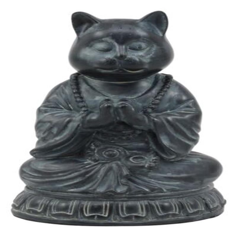 Ebros Buddha Cat Statue Meditating Zen Cat Figurine Cat Memorial Or Spiritual Decor