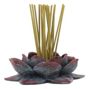 Ebros Buddha Padma Lotus Incense Holder Burner Figurine 4" Diameter Eastern Enlightenment Buddhist Meditation Home Fragrance Decor Accessory Statue