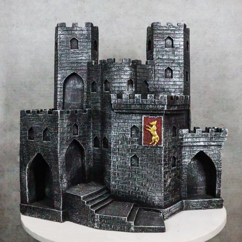 Ebros Castle Fortress Display Stand Figure For Miniature Knights (Display Only)
