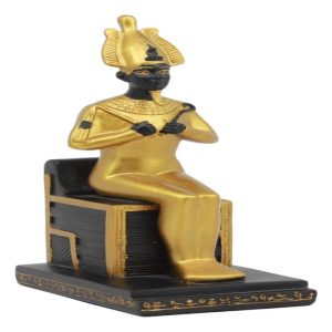 Ebros Classical Egyptian Gods and Goddesses Seated On Throne Statue Gods of Egypt Ruler of Mankind Decorative Figurine  (Osiris God of The Afterlife)