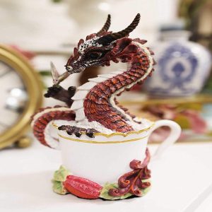 Ebros Cocoa Dragon Drunken Beverage Spirit Drinks and Dragons Statue 7.75" Tall