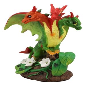 Ebros Colorful Garden Fruits and Berries Green Dragon Statue by Stanley Morrison