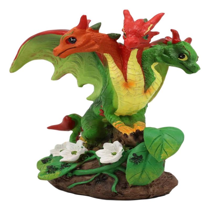 Ebros Colorful Garden Fruits and Berries Green Dragon Statue by Stanley Morrison