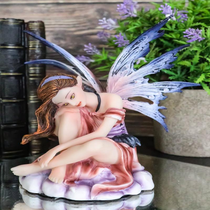 Ebros Colorful Heavenly Cloud Fairy Statue 6.25"H Fantasy Mythical Faery Garden Fae