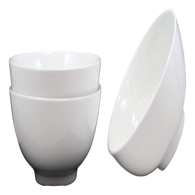 Contemporary White Porcelain Large Ramen Pho Udon Soup Bowls 48oz 8.25"D (Set 3)