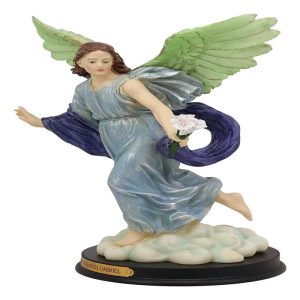 Ebros Catholic Church Archangel Saint Gabriel Statue 10"H with Brass Name Plate