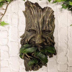 Ebros Celtic Greenman Enigma Face Wall Hanging Sculpture Decor 15" High