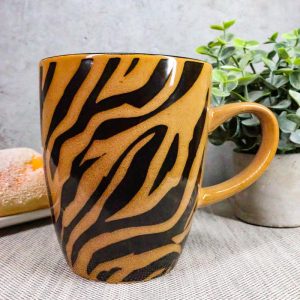 Ebros Ceramic Animal Totem Spirit Zebra Horse Stripes Print Drinking Beverage Mug 16oz Drink Coffee Cup