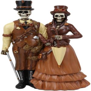Ebros Day of The Dead DOD Steampunk Skeleton Lady and Gentleman Couple Figurine