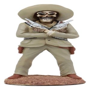 Ebros Day of The Dead General Pancho Villa with Dual Revolvers Skeleton Statue Governor of Chihuahua Mexican Revolutionary Hero of Divisin del Norte Sculpture Home Decor Halloween DOD Figurine