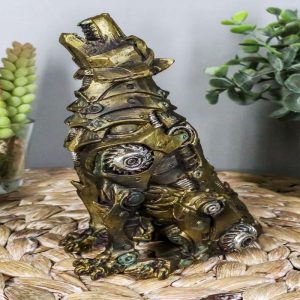 Ebros Denizen Of Twilight Steampunk Wolf Howling Statue 6" Tall Lycan Werewolf