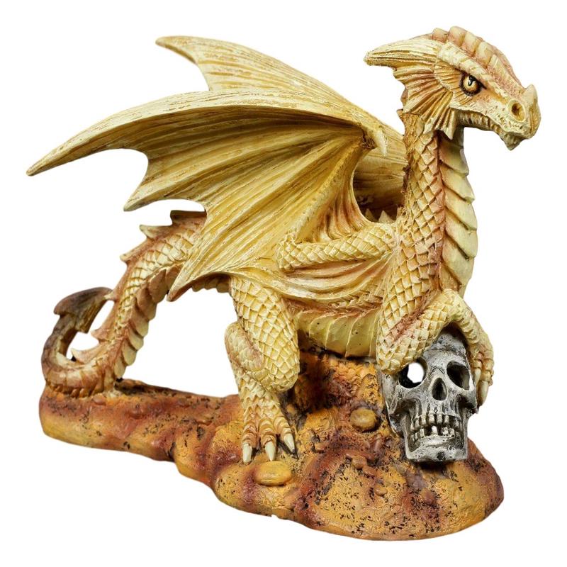 Ebros Desert Sand Element Dragon Statue Anne Stokes Adult and Baby Wyrmling Set