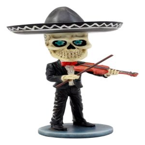 Ebros Mariachi Violin Player Bobblehead Figurine Day Of The Dead 6.5"H Figurine