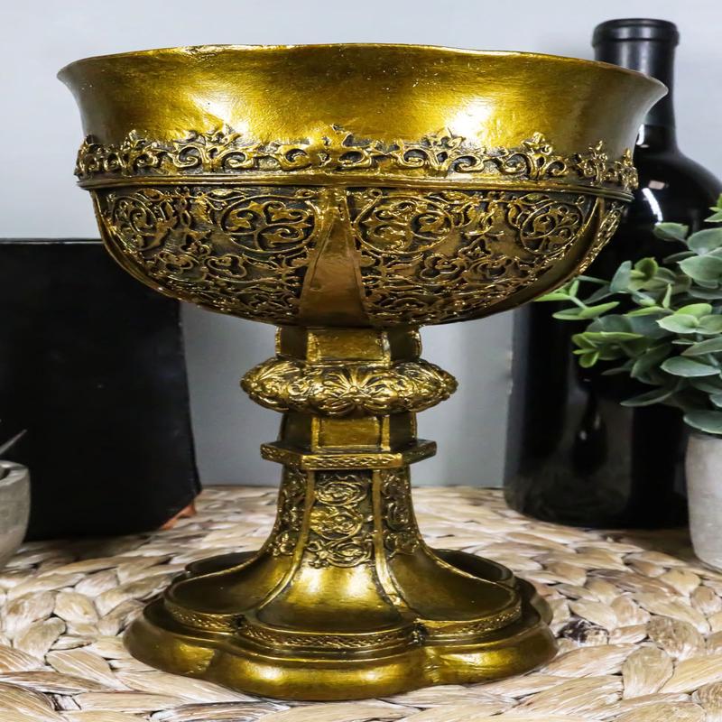 Ebros Merlin's Holy Grail The Golden Cup Of Life Chalice Ceremonial Cup Arthur