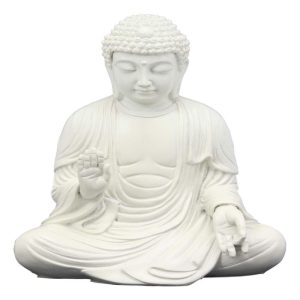 Ebros Abhaya Mudra Buddha Shakyamuni Sitting in Meditation Statue 5.25" Tall