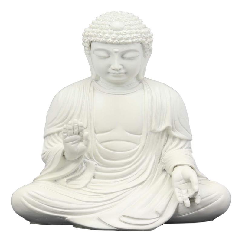 Ebros Abhaya Mudra Buddha Shakyamuni Sitting in Meditation Statue 5.25" Tall